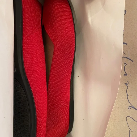 Rothy's Bright Red Flats - Picture 1 of 2
